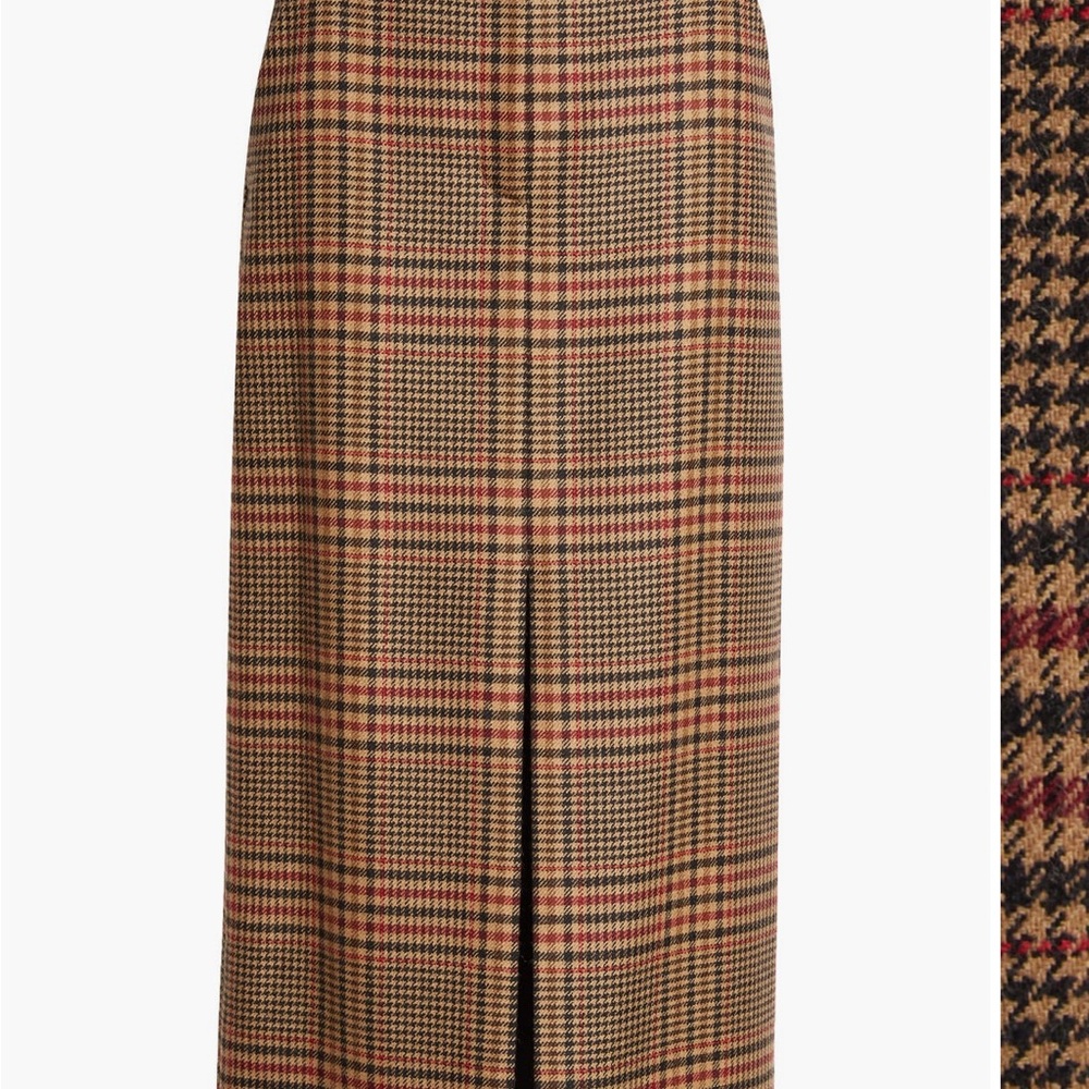 Veronica Beard Maxine Glen Plaid Wool Midi Skirt - Picture 5 of 6